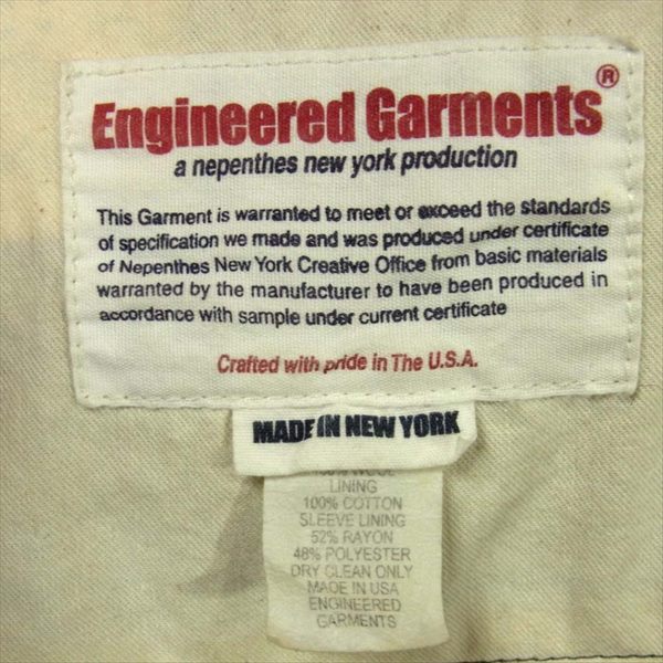 Engineered Garments エンジニアードガーメンツ Bedford Jacket グレンチェック ベッドフォード ウールジャケット グレー系 M【美品】【中古】