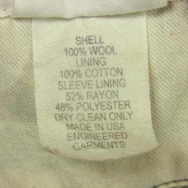 Engineered Garments エンジニアードガーメンツ Bedford Jacket グレンチェック ベッドフォード ウールジャケット グレー系 M【美品】【中古】