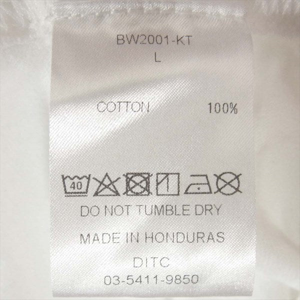 バウワウ プリント ロングスリーブ 長袖 Tシャツ クルーネック カットソー ホワイト系 ホワイト系 L【中古】