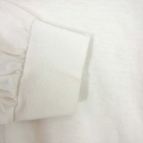 バウワウ プリント ロングスリーブ 長袖 Tシャツ クルーネック カットソー ホワイト系 ホワイト系 L【中古】