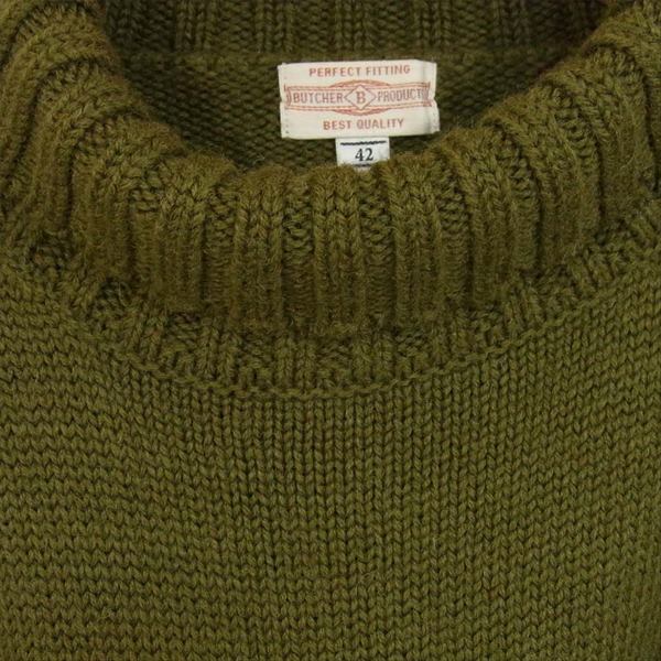 BUTCHER PRODUCTS ブッチャープロダクツ TURTLE NECK KNIT タートルネック セーター ニット カーキ(オリーブグリーン)系 42【中古】
