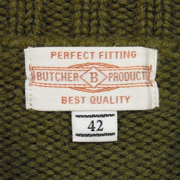 BUTCHER PRODUCTS ブッチャープロダクツ TURTLE NECK KNIT タートルネック セーター ニット カーキ(オリーブグリーン)系 42【中古】