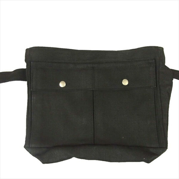 A.P.C. アーペーセー 麻 リネン フランス製 ボディ バッグ ブラック系【中古】