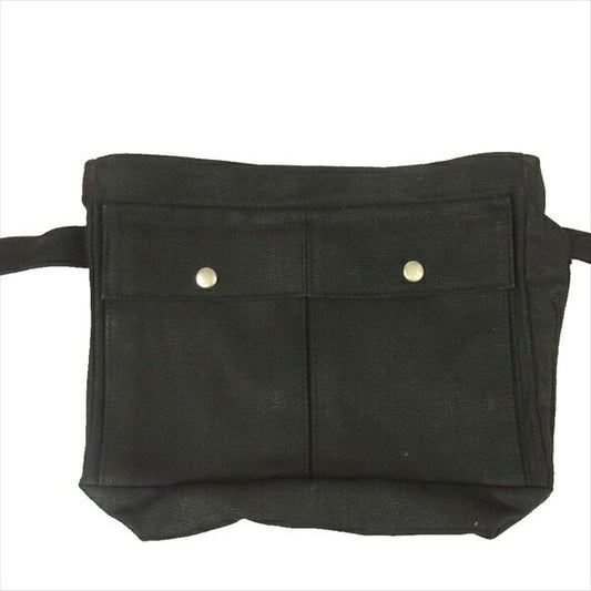 A.P.C. アーペーセー 麻 リネン フランス製 ボディ バッグ ブラック系【中古】