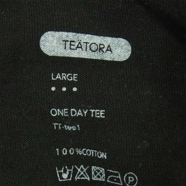 teatora one day tee TT-tee1 ブラックXL