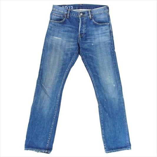 VISVIM ビズビム 0117105005017 SOCIAL SCLPTR 01 SLIM DMGD-12 スリム ダメージ デニム パンツ インディゴブルー系 W30【美品】【中古】