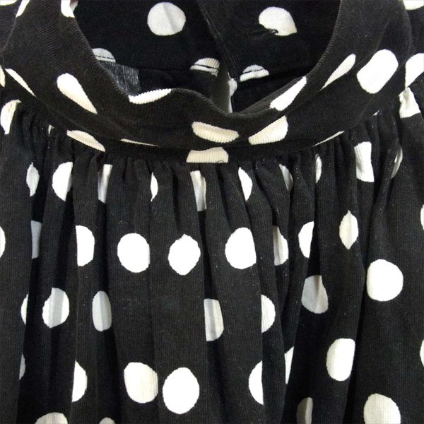 BOHEMIANS ボヘミアンズ ポルカドット コーデュロイ ハイネック ブラウス レディース 長袖シャツ 黒系 黒系 1【中古】