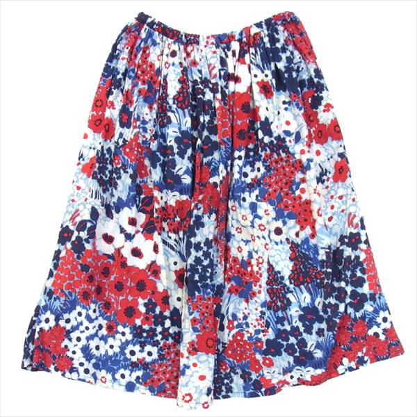 BOHEMIANS ボヘミアンズ 花柄スカート 花柄 コットン シルク 日本製 レディース スカート ブルー系 ブルー系 表記無【中古】