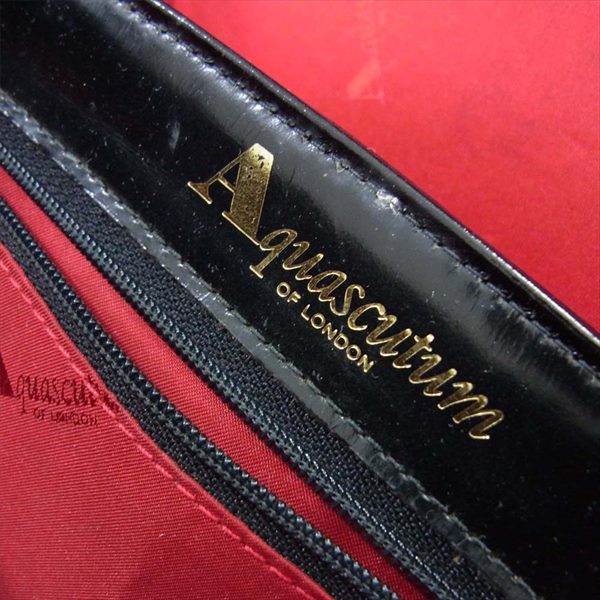 Aquascutum アクアスキュータム 筒形 レザー トート レディース バッグ ブラック系 ブラック系【中古】