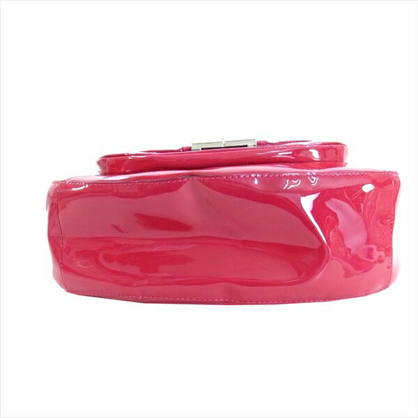 COACH コーチ エナメル ショルダー バッグ レディース トートバッグ ピンク系  ピンク系【中古】