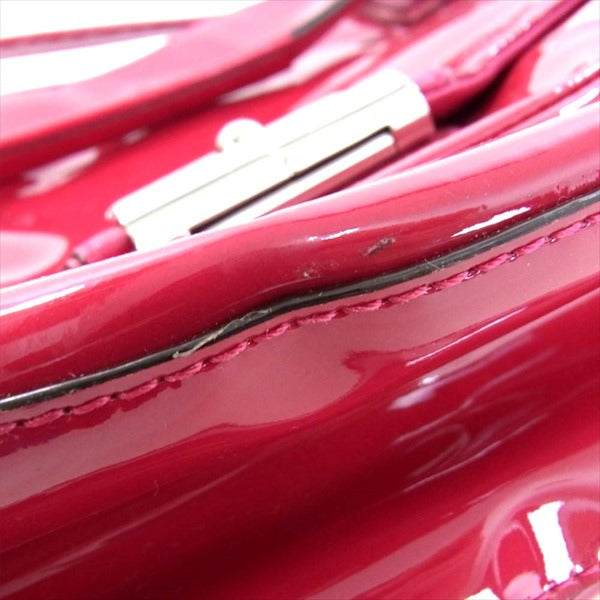 COACH コーチ エナメル ショルダー バッグ レディース トートバッグ ピンク系  ピンク系【中古】