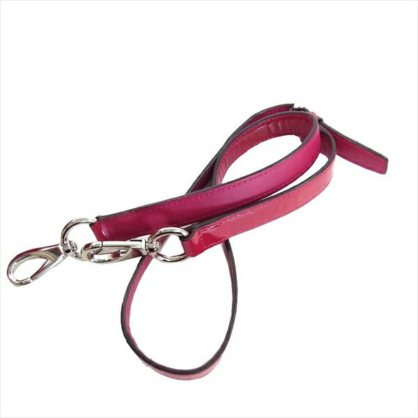 COACH コーチ エナメル ショルダー バッグ レディース トートバッグ ピンク系  ピンク系【中古】