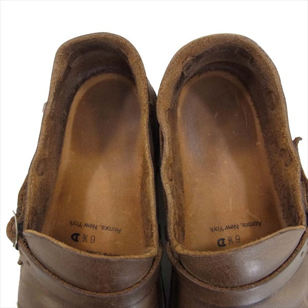 オーロラシューカンパニー Middle English ミドル イングリッシュ レザー レディース シューズ ブラウン系 6.5【中古】