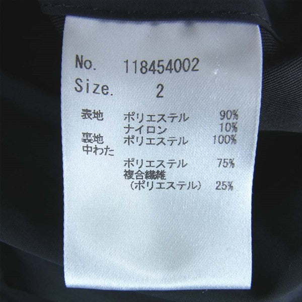 wjk ダブルジェイケイ 118454002 マイクロファイバー ナイロン ボリュームネック スタンド ロング コート ブラック系 ２【新古品】【未使用】【中古】