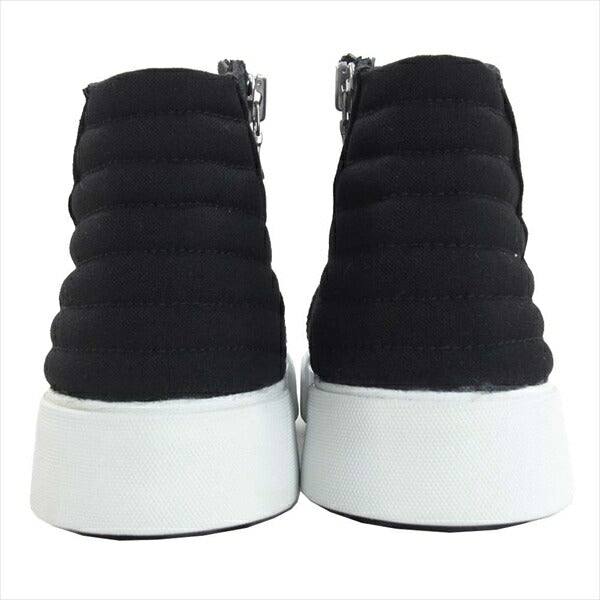 JULIUS ユリウス 708FWM1 COTTON CANVAS W TOE CUP SNEAKERS トゥ カップ ジップ スニーカー ブラック系 ２【新古品】【未使用】【中古】