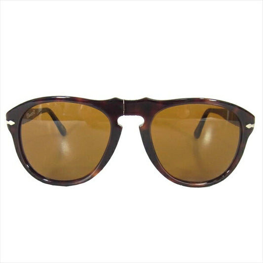 Persol ペルソール 649 ティアドロップ セルフレーム サングラス ブラウン系 54□20 140【中古】