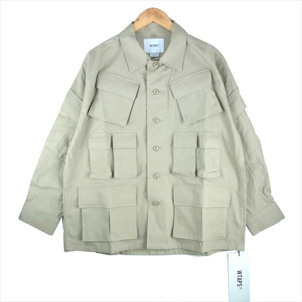 WTAPS ダブルタップス 202BRDT-SHM02 MODULAR LS / SHIRT RIPSTOP リップストップ モジュラー シャツ ジャケット ベージュ系 X02【新古品】【未使用】【中古】