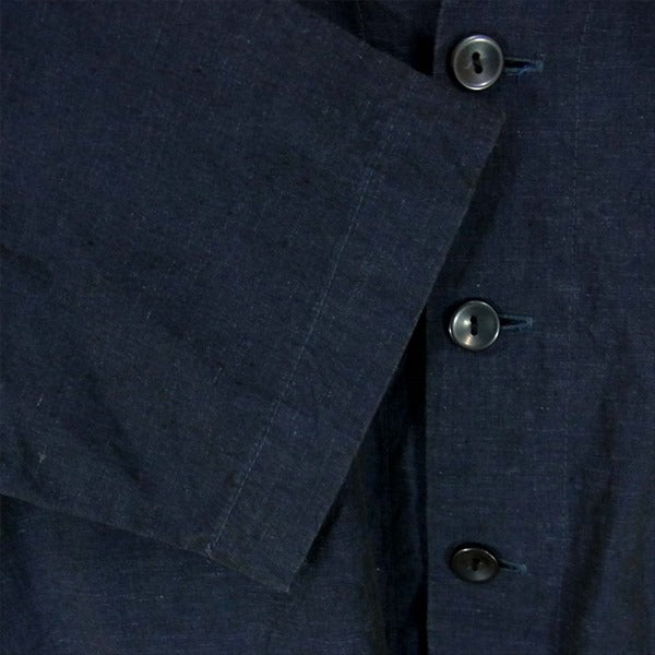 remilla レミーラ AD2017 テンセル混 コットン ダボシャツ 無地 日本製 カーディガン ネイビー系 L【中古】