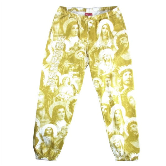 Supreme シュプリーム Jesus Mary Sweatpant 18AW ジーザス スウェット パンツ ライトブラウン系 S【極上美品】【中古】