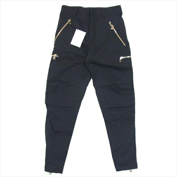 BALMAIN バルマン S6HT530D337 クロップド パンツ クロップドパンツ ブラック系 XS【新古品】【未使用】【中古】