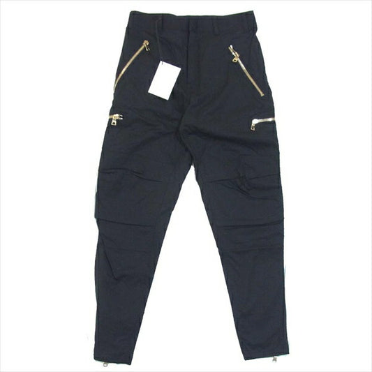 BALMAIN バルマン S6HT530D337 クロップド パンツ クロップドパンツ ブラック系 XS【新古品】【未使用】【中古】