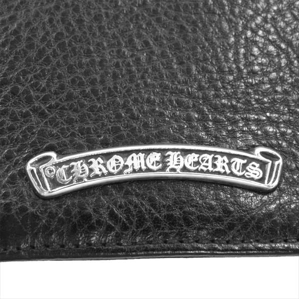 CHROME HEARTS クロムハーツ（原本有） 国内正規店原本付属 JOEY SCRLL LBL HVY WT ジョーイ 2つ折り レザー ウォレット 財布 ブラック系【美品】【中古】