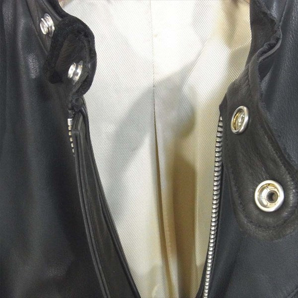 ACNE STUDIOS アクネストゥディオズ OLIVER シングル ライダースジャケット レザー ジャケット 黒系 44【美品】【中古】