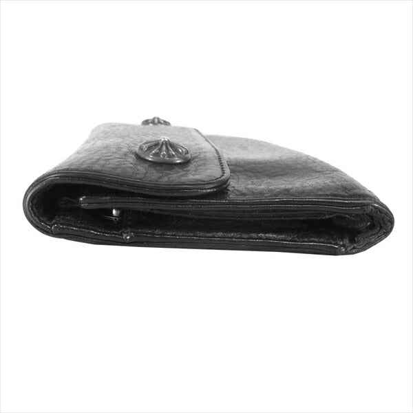 CHROME HEARTS クロムハーツ（原本無） WAVE WALLET クロスボール ウェーブ ウォレット レザーウォレット ブラック系【中古】