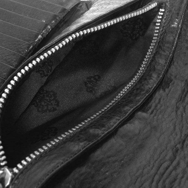 CHROME HEARTS クロムハーツ（原本無） WAVE WALLET クロスボール ウェーブ ウォレット レザーウォレット ブラック系【中古】