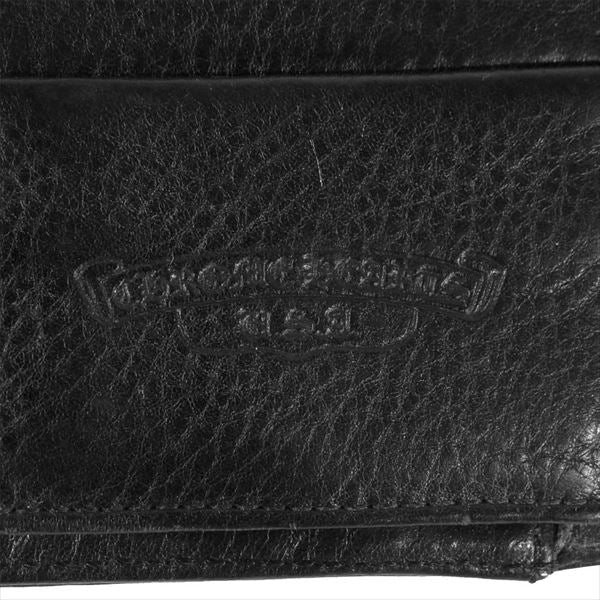 CHROME HEARTS クロムハーツ（原本無） WAVE WALLET クロスボール ウェーブ ウォレット レザーウォレット ブラック系【中古】