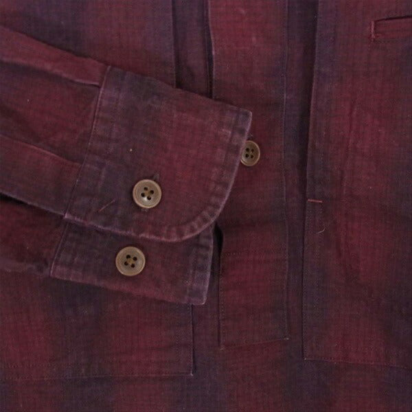 MOUNTAIN RESEARCH マウンテンリサーチ HR-050 Hunting Jacket DUX プルオーバー ハンティング ジャケット 長袖シャツ エンジ系 S【中古】