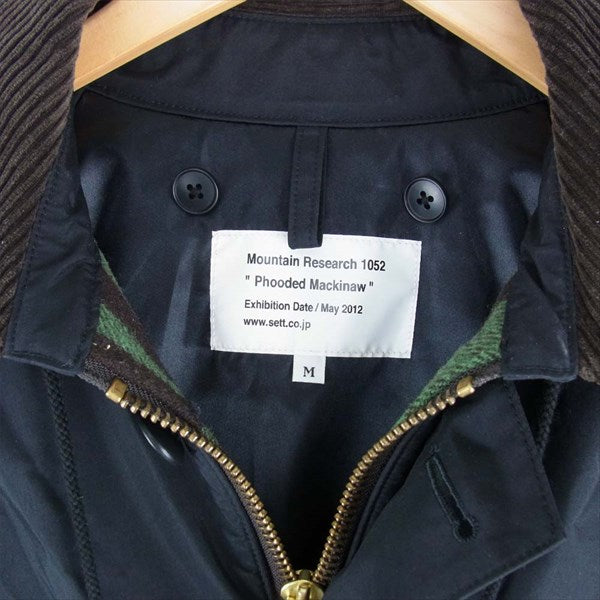 MOUNTAIN RESEARCH マウンテンリサーチ MTR-1052 Phooded Mackinaw フーデッド マッキノージ ジャケット ブラック系 M【中古】