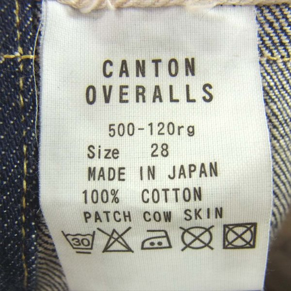 CANTON キャントン lot 120 シンチバック インディゴ デニム パンツ インディゴブルー系 インディゴブルー系 W28【中古】