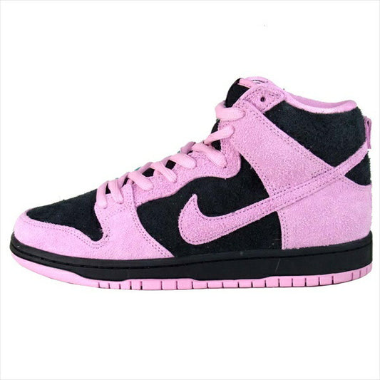 NIKE ナイキ CU7349-001 SB DUNK HIGH PRO PRM ダンク ハイ プロ プレミアム スニーカー BLACK/PINKRISE-LUCKYGREEN US9【新古品】【未使用】【中古】