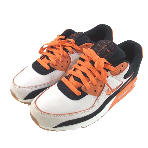 NIKE ナイキ CJ0611-100 AIR MAX 90 PRM エアマックス ローカット スニーカー オレンジ×ブラック×ホワイト 27.5cm【美品】【中古】