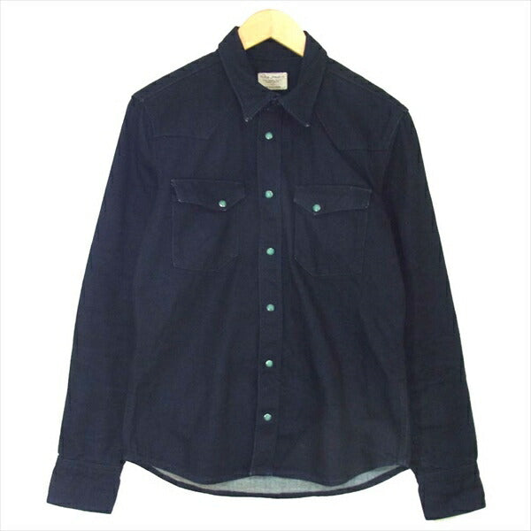 Nudie Jeans ヌーディージーンズ デニム ウエスタン スナップボタン 長袖シャツ インディゴブルー系  インディゴブルー系 M【中古】