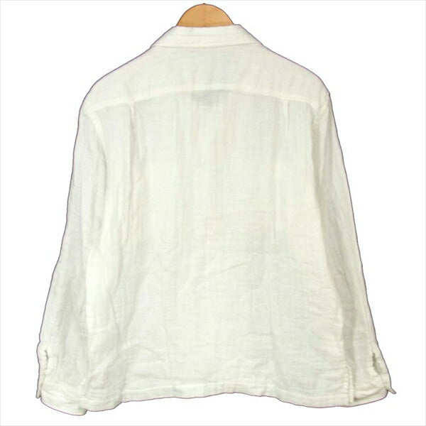 SAN FRANCISCO サンフランシスコ CL W Gauze Open Collar Shirt オープン カラー 長袖シャツ 白系 L【新古品】【未使用】【中古】