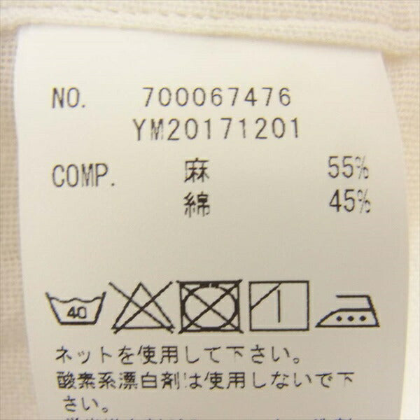 SAN FRANCISCO サンフランシスコ CL W Gauze Open Collar Shirt オープン カラー 長袖シャツ 白系 L【新古品】【未使用】【中古】