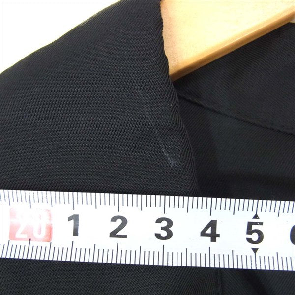 CALEE キャリー S/S CLASSIC RAYON EMBROIDERY SHIRT 刺繍 レーヨン とろみ 半袖シャツ ブラック系 XL【中古】