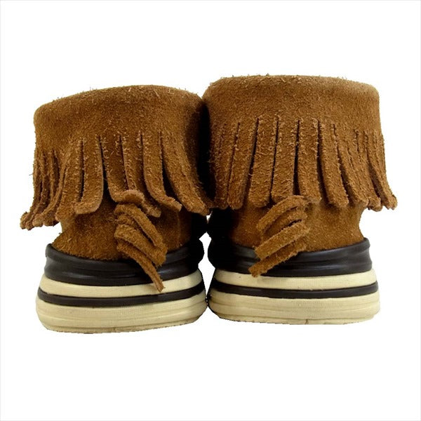 VISVIM ビズビム MALISEET SHAMAN FOLK MID ビーズ レザー シューズ ブーツ ライトブラウン系 US8.5【中古】