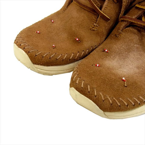 VISVIM ビズビム MALISEET SHAMAN FOLK MID ビーズ レザー シューズ ブーツ ライトブラウン系 US8.5【中古】