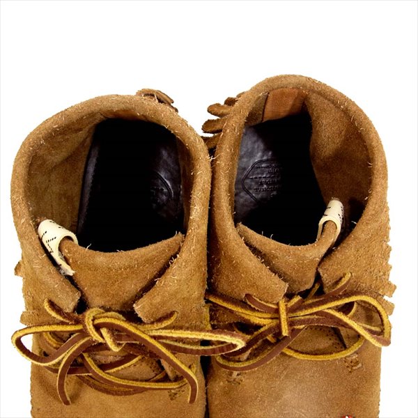 VISVIM ビズビム MALISEET SHAMAN FOLK MID ビーズ レザー シューズ ブーツ ライトブラウン系 US8.5【中古】