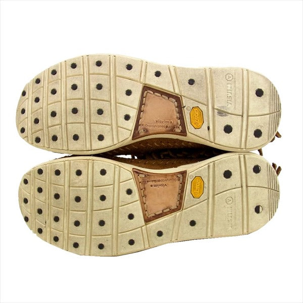 VISVIM ビズビム MALISEET SHAMAN FOLK MID ビーズ レザー シューズ ブーツ ライトブラウン系 US8.5【中古】