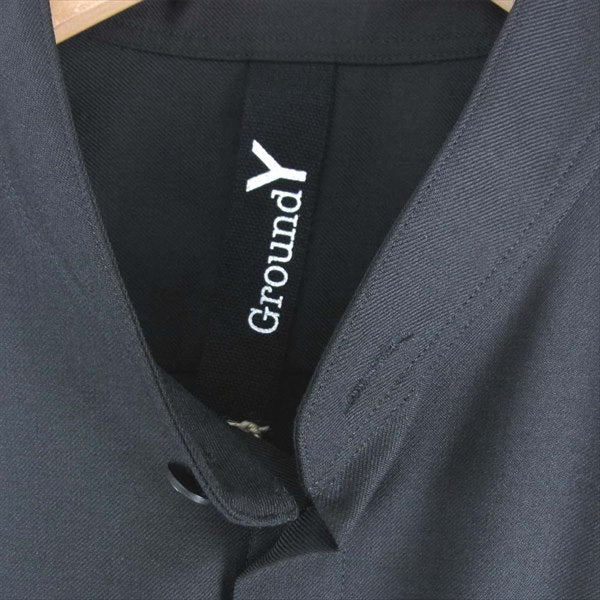 Yohji Yamamoto ヨウジヤマモト Ground Y グラウンドワイ GN-B05-100 T/W ギャバジン サック クロス 長袖シャツ ブラック系 3【新古品】【未使用】【中古】
