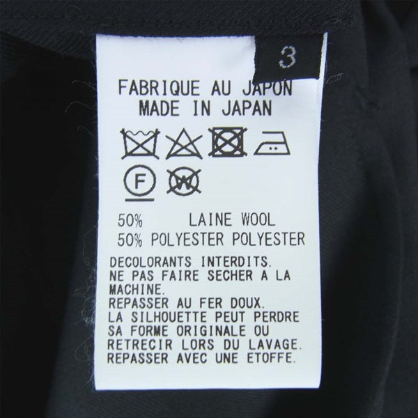 Yohji Yamamoto ヨウジヤマモト Ground Y グラウンドワイ GN-B05-100 T/W ギャバジン サック クロス 長袖シャツ ブラック系 3【新古品】【未使用】【中古】