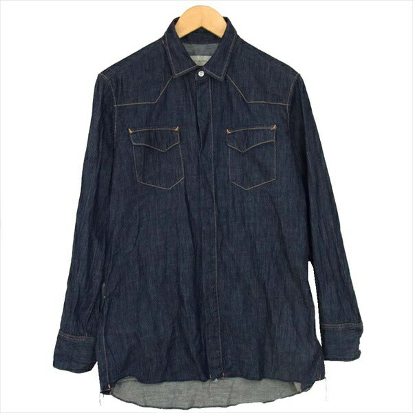 BED J.W. FORD ベッドフォード 16AW-B-BL01 DENIM Fly front デニム フライ フロント 長袖シャツ インディゴブルー系【中古】