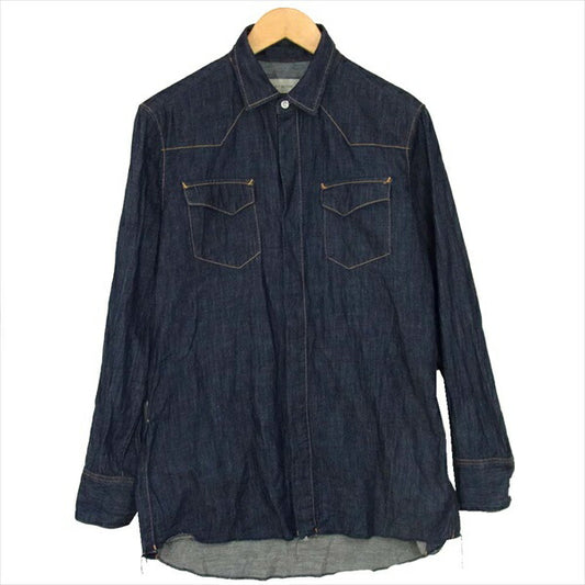 BED J.W. FORD ベッドフォード 16AW-B-BL01 DENIM Fly front デニム フライ フロント 長袖シャツ インディゴブルー系【中古】
