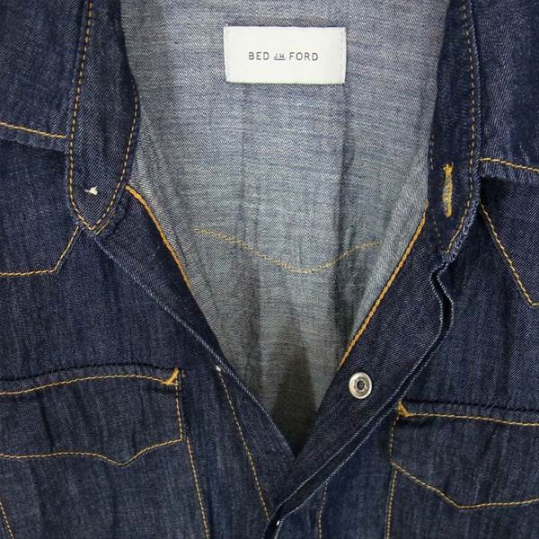 BED J.W. FORD ベッドフォード 16AW-B-BL01 DENIM Fly front デニム フライ フロント 長袖シャツ インディゴブルー系【中古】