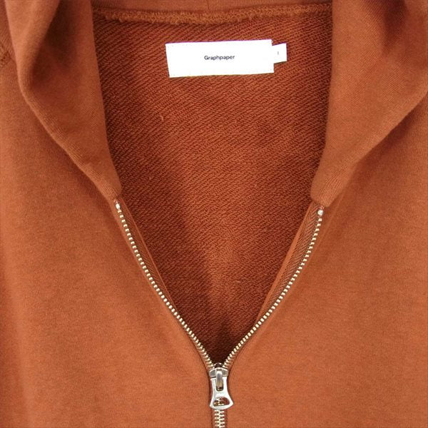 GRAPHPAPER グラフペーパー ループウィラー LOOPWHEELER GU183-70130B for GP Zip Parka ジップ パーカー ブラウン系 1【中古】