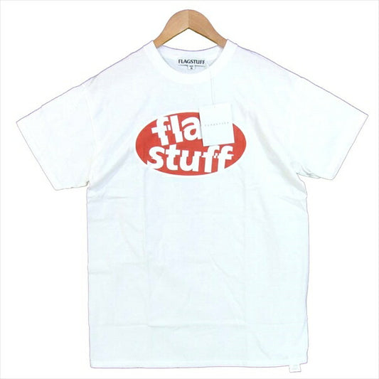 FLAGSTUFF フラッグスタッフ ロゴ プリント 半袖Tシャツ コットン 半袖 Tシャツ ホワイト系 ホワイト系 M【極上美品】【中古】